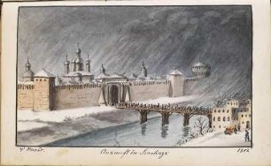 'Ankunft in Smolensk' Aquarell