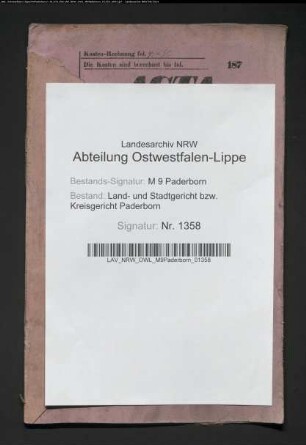 Erblasser: Tappe, Josephine, geb. Eikermann; Ehepartner: Tappe: