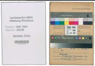 Entnazifizierung Erich Gentsch , geb. 26.01.1903 (Klempner)