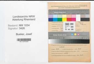 Entnazifizierung Josef Bueker , geb. 11.09.1912 (Oberfeldwebel)