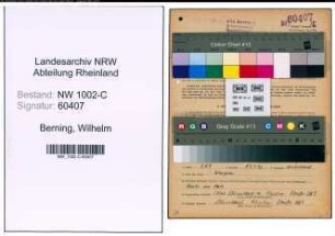 Entnazifizierung Wilhelm Berning, geb. 08.08.1899 (Kaufmann)