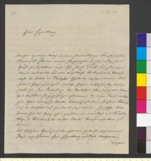 Brief von Rauch, Christian Daniel an Goethe, Johann Wolfgang