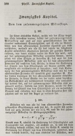 Zwanzigstes Kapitel. Von dem zusammengesetzten Mikroskope.
