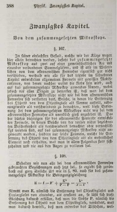 Zwanzigstes Kapitel. Von dem zusammengesetzten Mikroskope.