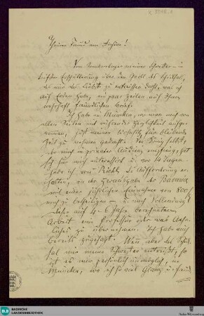 Briefe von Joseph Victor von Scheffel an Joseph Bader von 1857-1881 - K 3348, 1-12