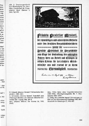 Ernennungsurkunde zum Ehrenmitglied der Deutschen Gesellschaft für Vorgeschichte