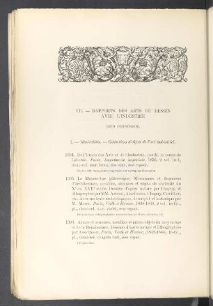 VII. — Rapports des arts du dessin avec l'industrie