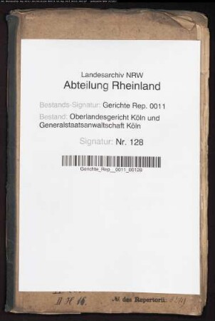 Personalakte: Hüssen, Dr. Gustav
