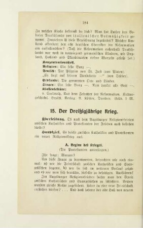 15. Der Dreißigjährige Krieg