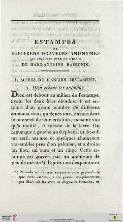 Estampes de differens graveurs anonymes qui semblent etre de l’ecole de Marc-Antoine Raimondi