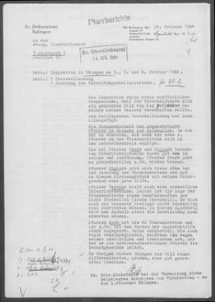 Ebingen mit Straßberg: Inspektionsbericht 1964