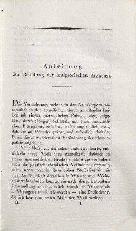 Die chronischen Krankheiten, ihre eigenthümliche Natur und homöopathische Heilung, 2. Theil 2, Antipsorische Arzneien ; [Abt. 1]