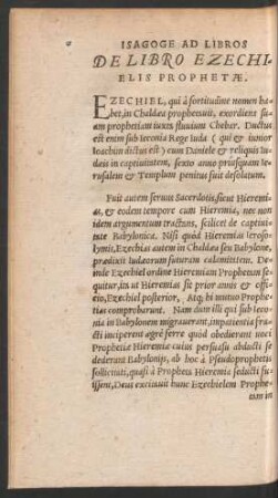 De Libro Ezechielis Prophetae.