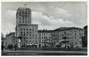 Leipzig. Roßplatz mit Europahaus