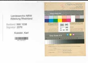 Entnazifizierung Karl Koester , geb. 27.06.1911 (Drogist)