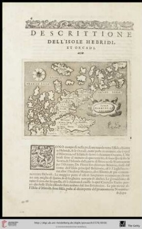 Descrittione dell‘ Isole Hebridi, et Orcadi