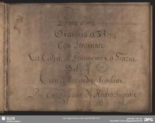 Oratorio per la Passione di Nostro Signore Gesù Cristo - Mus.2122-D-5