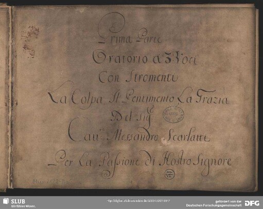 Oratorio per la Passione di Nostro Signore Gesù Cristo - Mus.2122-D-5