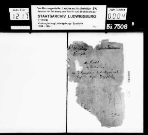 Kirchen- und Schulsachen, Oberamt Leonberg