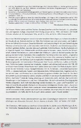 35: [Rezension von: Carl Vossen: Mutter Latein und ihre Töchter. Europas Sprachen und ihre Herkunft]