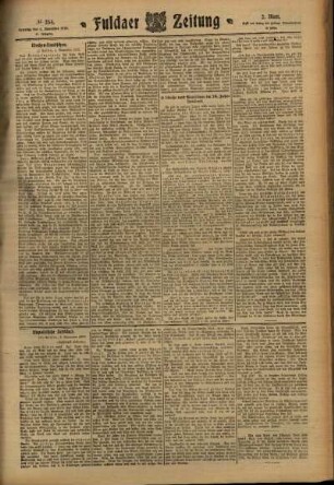 Zweite Ausgabe vom Samstag, den 05. November 1910.
