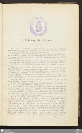 Erklärung der Citate
