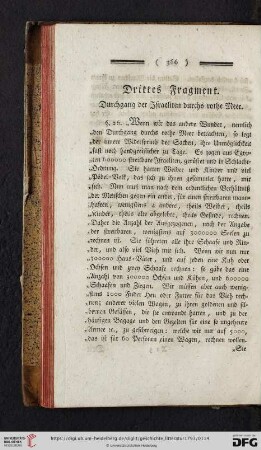 Drittes Fragment: Durchgang der Israeliten durchs rothe Meer