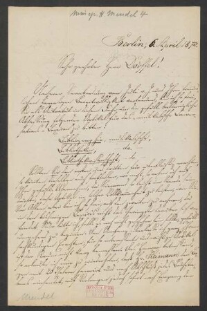 Brief an Alfred Dörffel : 06.04.1870