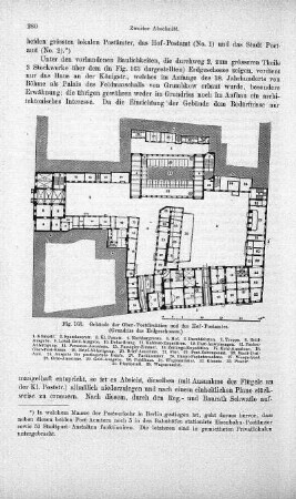 Fig. 163. Gebäude der Ober-Postdirektion und des Hof-Postamtes. (Grundriss des Erdgeschosses.)