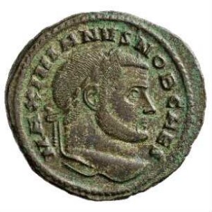 Münze, Follis, 299 - 303 n. Chr.