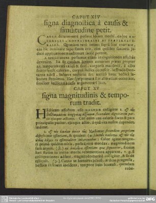 Caput XV. signa magnitudinis & temporum tradit