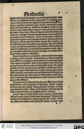 Respondetur quod in luce maius lumen offuscat et extinguit minus lumen...