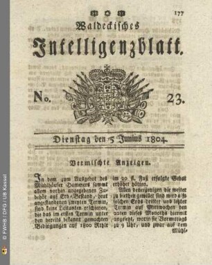 No. 23. Dienstag den 5 Junius 1804