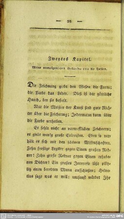 Zweytes Kapitel. Meine unmaßgeblichen Gedanken über die Farben