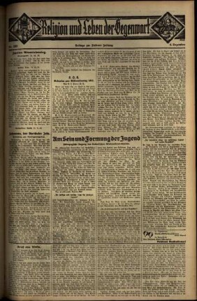 Dritte Ausgabe vom Sonntag, den 04. Dezember 1932.