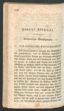 Fuenfter Abschnitt. Arithmetische Belustigungen.
