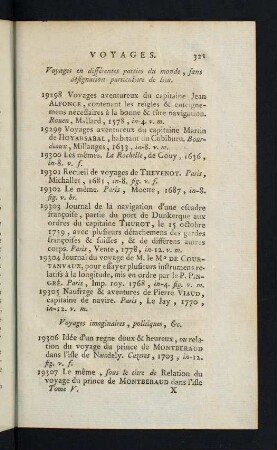 321-322, Voyages imaginaires, politiques, &c
