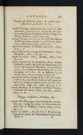 321-322, Voyages imaginaires, politiques, &c