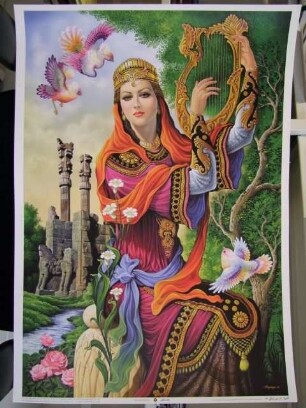 Poster mit Darstellung der Göttin »Anahita«