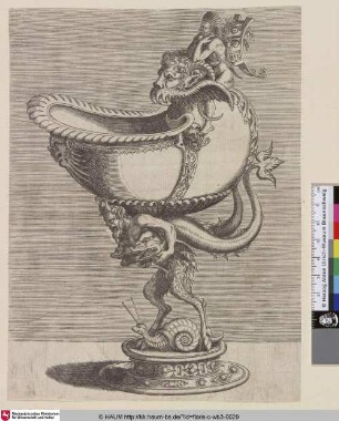 [Nautiluspokal; Can formed from shell, Nautilus Cup]
