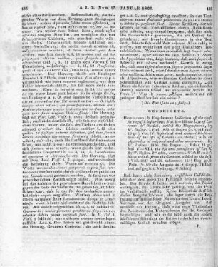 Roscoe, W.: Collection Of The Classic English Historians. By W. Roscoe edit. With Henke's Notes transl. from the German, added to the last. Vol. I-VIII.Heidelberg: Engelmann 1826-27