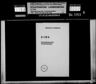 Gemeinderechtsverhältnisse in Ettlenschieß, Göttingen, Grimmelfingen, Halzhausen mit Sinabronn, Hörvelsingen, Holzkirch, Jungingen, Langenau, Lehr, Lonsee, Luizhausen, Mähringen, Neenstetten, Nerenstetten mit Wettingen und Niederstotzingen