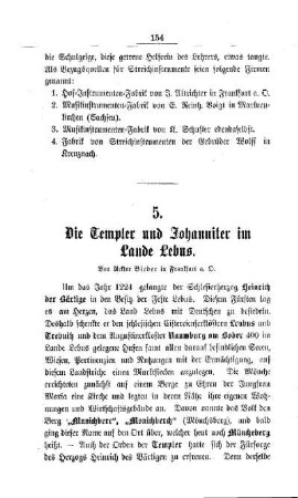 Die Templer und Johanniter im Lande Lebens