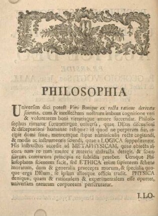 Philosophia.