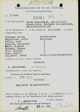 Zimmermann, Berta