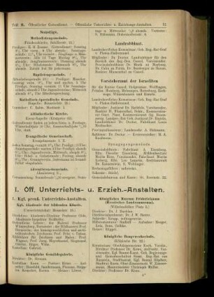 Öff. Unterrichts- u. Erzieh.-Anstalten