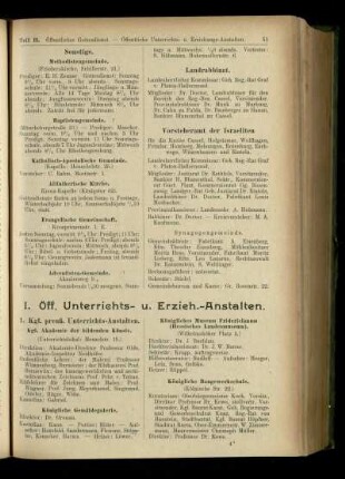 Öff. Unterrichts- u. Erzieh.-Anstalten