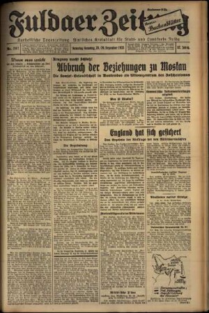 Erste Ausgabe vom Samstag, den 28. Dezember 1935.