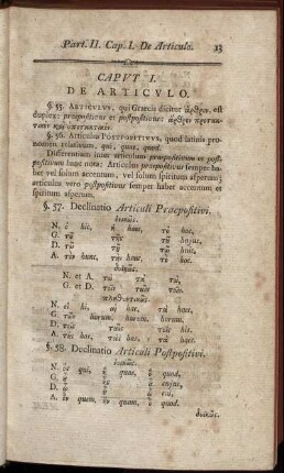 Caput I. De Articulo. - Caput III. De Pronominibus.