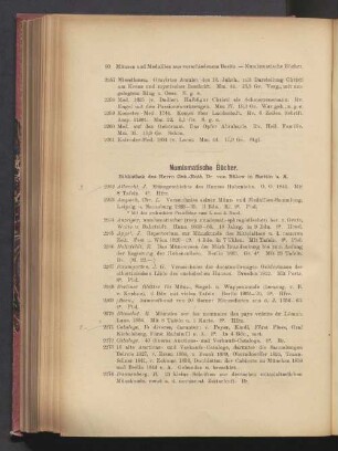 Numismatische Bücher